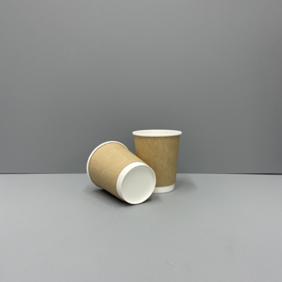 12oz Kraft Double Wall Paper Cups: Perfect for Milk, Coffee, and Tea