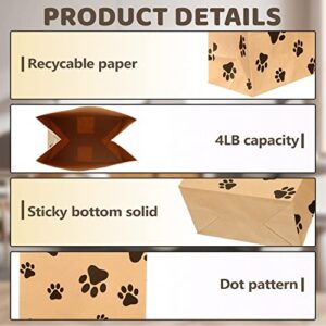 200 Paw Print Paper Bags: Perfect for Treats and Party Favors