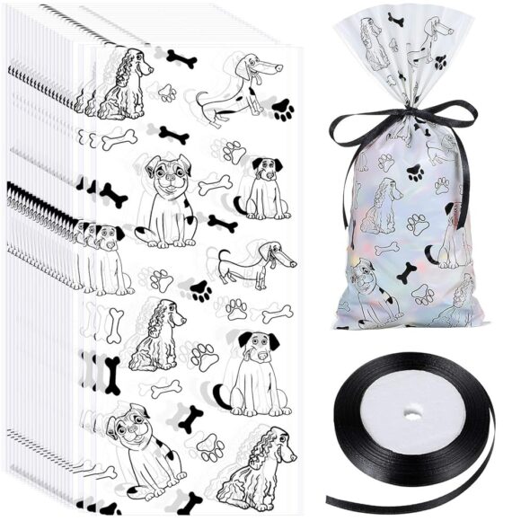 Boao Dog Print Treat Bags: Perfect Paw Print Party Favors