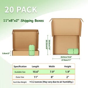 Bulk Brown Corrugated Mailer Boxes: 20-Pack for Shipping Needs