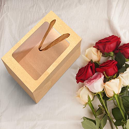 Charming Brown Paper Gift Bags with Window for All Occasions