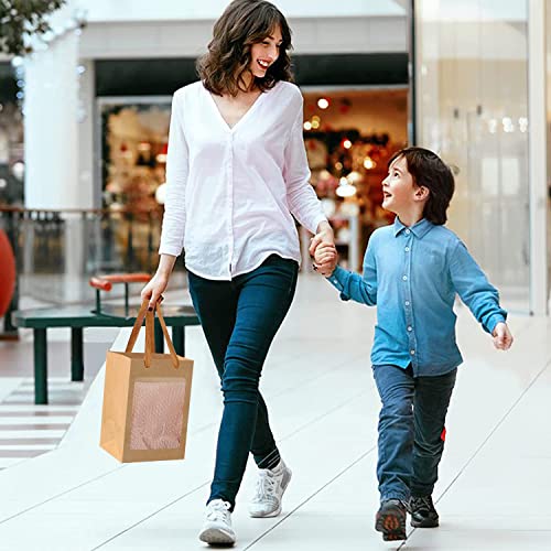 Charming Brown Paper Gift Bags with Window for All Occasions