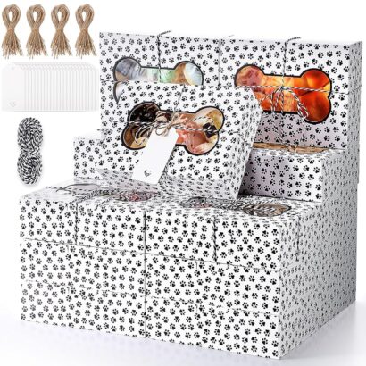 Colorful 32-Piece Cookie Boxes with Window for Party Favors & Gifts