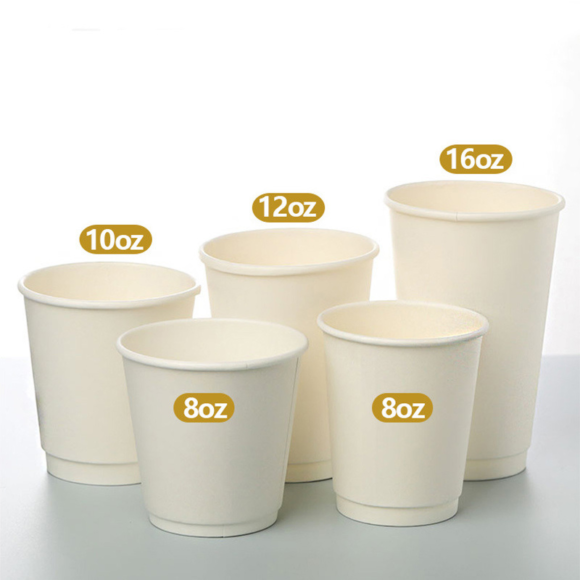 Convenient Double Wall Disposable Coffee Cups for Hot Drinks