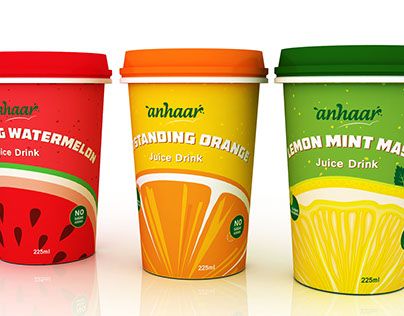 Creative Juice Cup Label Design for Eye-Catching Packaging