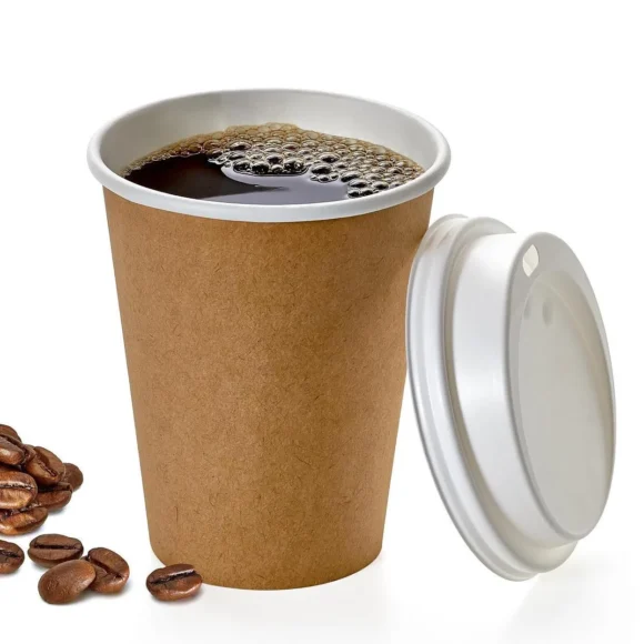 Custom 8 Oz Disposable Paper Cups for Hot Coffee at Cafes