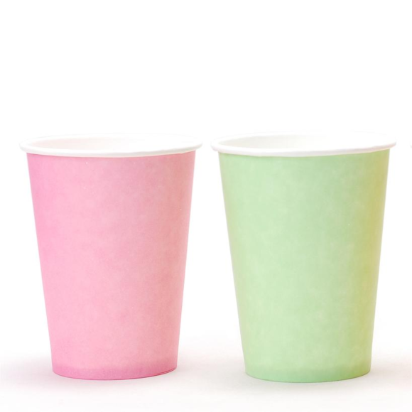 Custom Double Wall Paper Cups for Hot Drinks with Handles and Lids