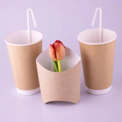 Custom Logo Printed Ripple Wall Coffee Cups for Fast Food Packaging