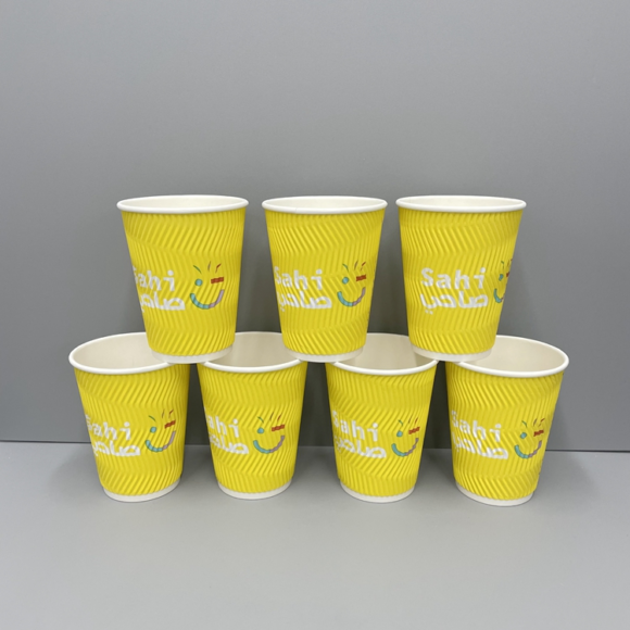 Custom Logo Ripple Wall Paper Coffee Cups: Perfect for Hot Beverages