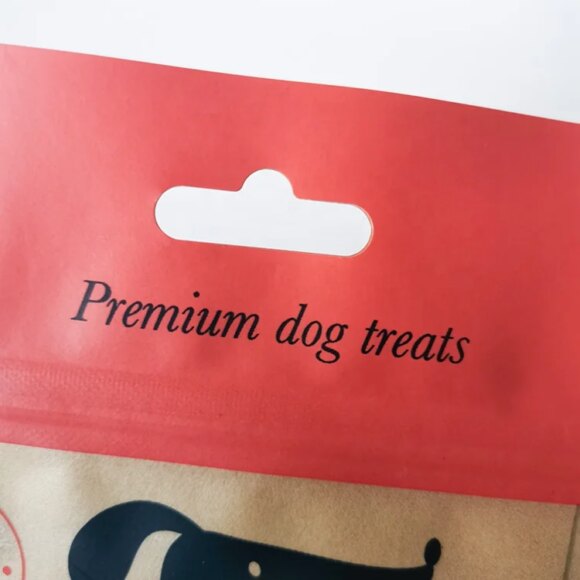 Custom Resealable Kraft Pouch Bags for Pet Treat Packaging