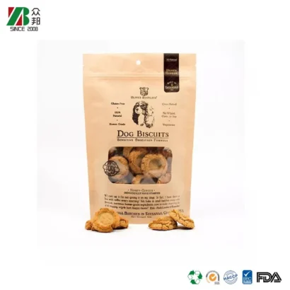 Custom Smell-Proof Mylar Bags for Pet Treats with Window