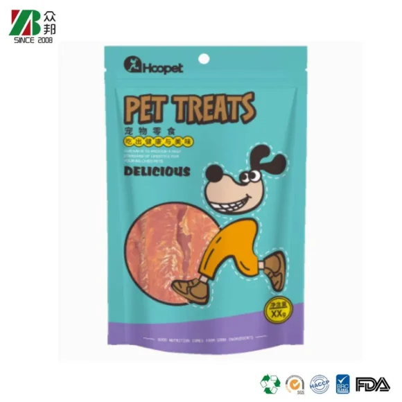 Custom Ziplock Bags for Dog Treats and Cat Training Food