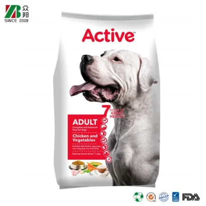 Custom Ziplock Stand-Up Pouches for Pet Food and Treats