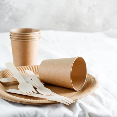 Customized Single Wall Disposable Paper Cups for Hot Coffee