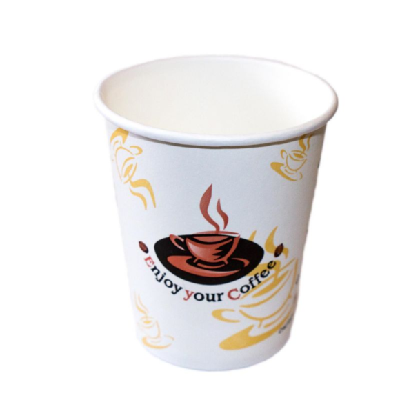 Customized Single Wall Disposable Paper Cups for Hot Coffee