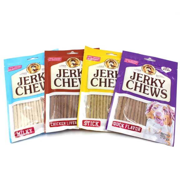 Delicious Milk Flavor Dog Snacks: Chewy Jerky Treats for Pups