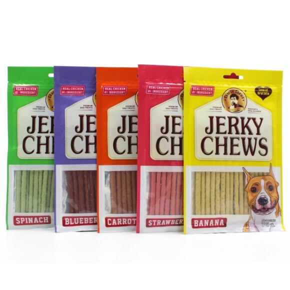 Delicious Milk Flavor Dog Snacks: Chewy Jerky Treats for Pups