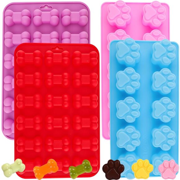 Delight Your Pup: Versatile Puppy Paw Bone Silicone Mold for Treats