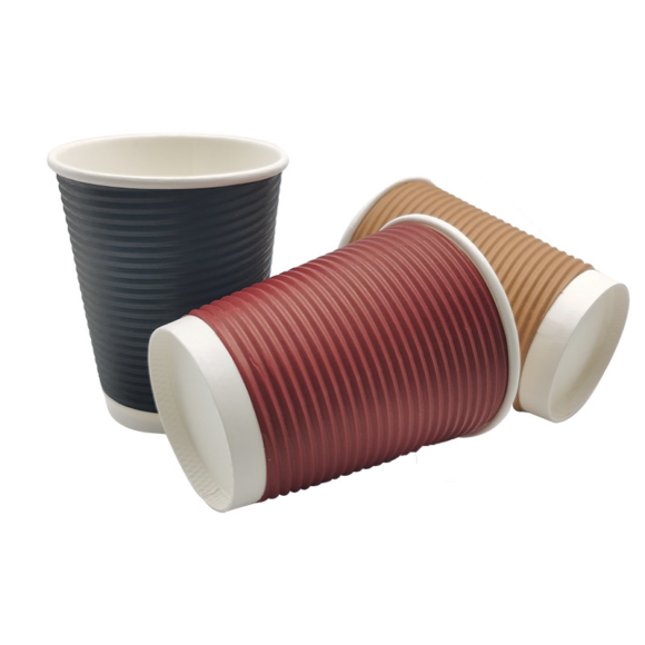 Eco-Friendly 10-Ounce Disposable Paper Cups for Coffee On-The-Go