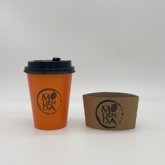 Eco-Friendly Custom Logo Coffee Mugs with Offset Printing Sleeves