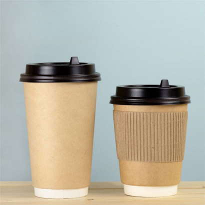 Eco-Friendly Custom Logo Paper Coffee Cups for Hot Drinks