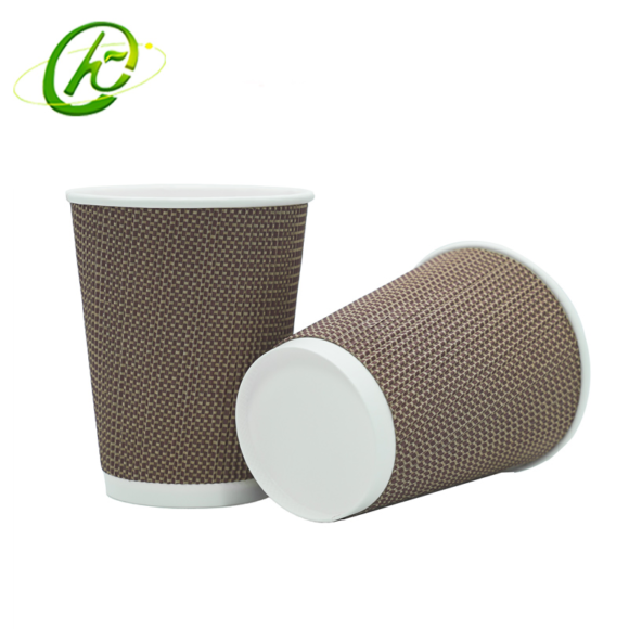 Eco-Friendly Custom Logo Ripple Coffee Cups: 4oz to 16oz Options