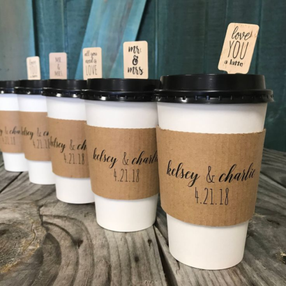 Eco-Friendly Custom Ripple Wall Coffee Cups with Lids