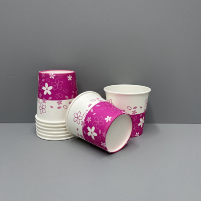 Eco-Friendly Custom Single Wall Paper Coffee Cups with Lids