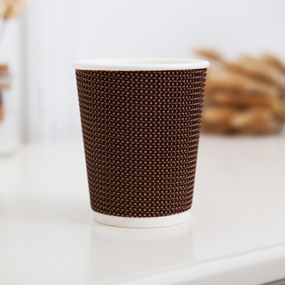 Eco-Friendly Disposable Cardboard Coffee Cups with Paper Lids