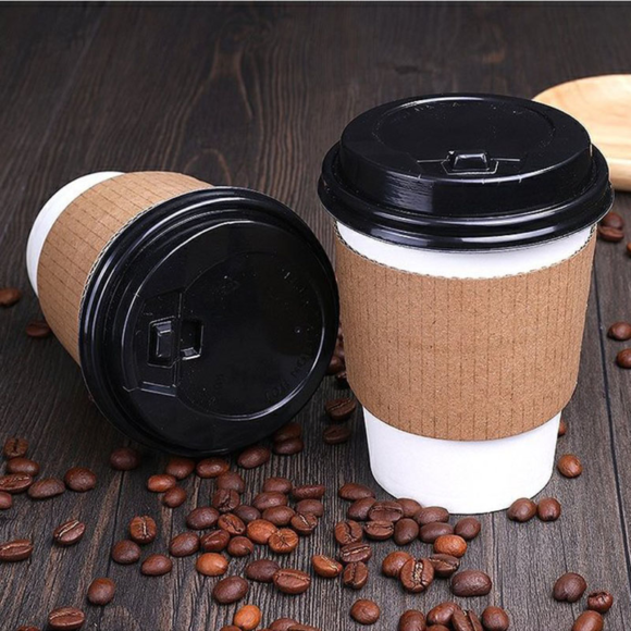 Eco-Friendly Disposable Cardboard Coffee Cups with Paper Lids