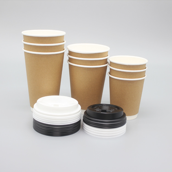 Eco-Friendly Disposable Cardboard Coffee Cups with Paper Lids