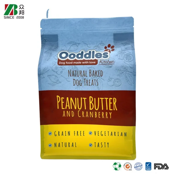 Eco-Friendly Flat Bottom Black Dog Treat Packaging Solutions