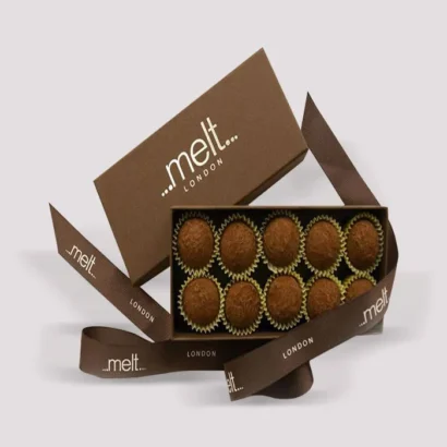Elegant Black Woven Telescopic Boxes for Chocolate Packaging