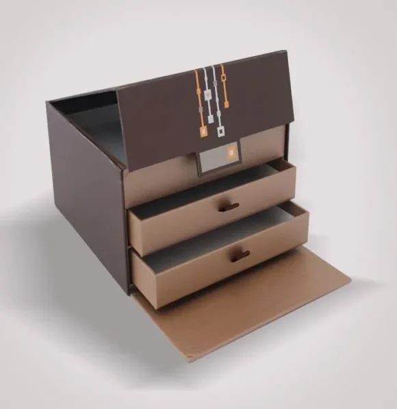 Elegant Custom Brown Chocolate Drawer Style Boxes for Every Occasion