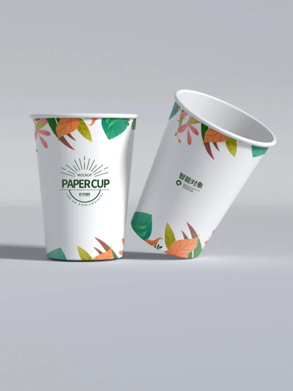 High Demand: Custom Logo Coffee Paper Cups with PS Lids