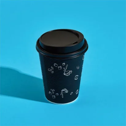 High Demand: Custom Logo Coffee Paper Cups with PS Lids