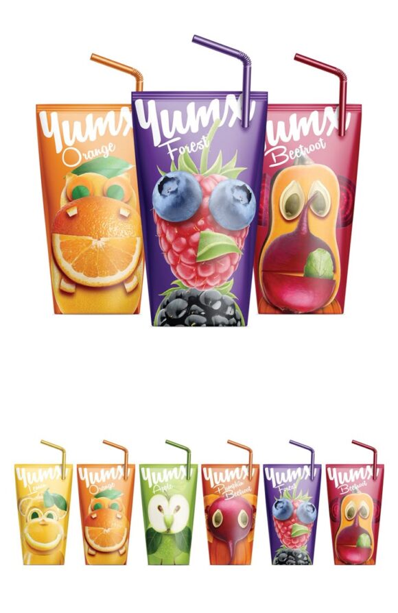 Innovative Packaging Design for Yumx Animals Juice and Beverages