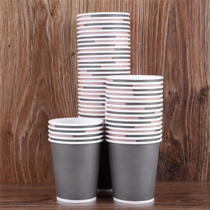 Leak-Proof Disposable Coffee Cups with Custom Printing for Takeaway