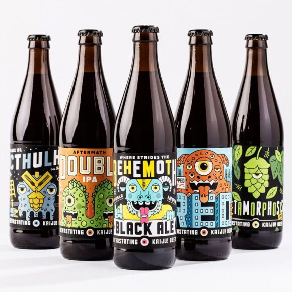 MIKEY BURTON: Crafting Unique Kaiju! Beer Labels and Packaging