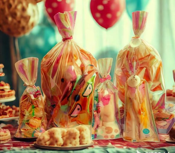 Perfect Pet Party: 50 Cellophane Treat Bags with Twist Ties