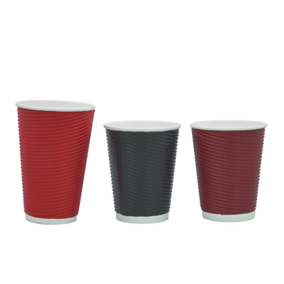 Premium 12oz & 16oz Ripple Paper Cups for Hot Coffee from China
