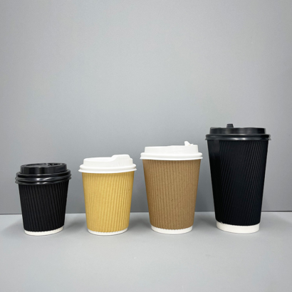 Premium Customizable Disposable Coffee Cups: 8oz, 12oz, 16oz Options