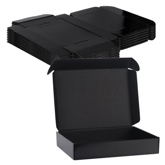 Rempry 11x8x2 Black Shipping Boxes: Perfect for Small Business Needs