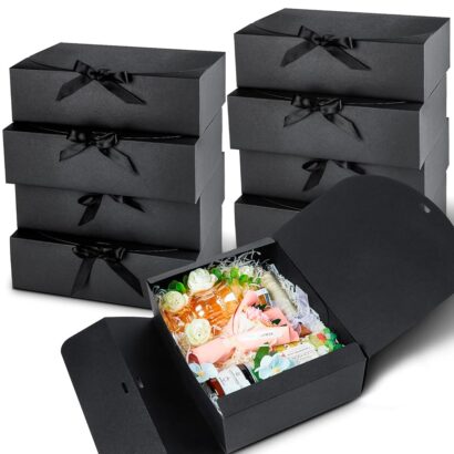 Stylish Black Gift Boxes: Perfect for Weddings and Special Occasions
