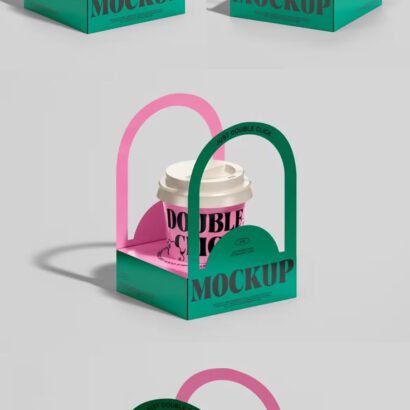 Stylish Coffee Cup Holder Mockup Set for Stunning Presentations