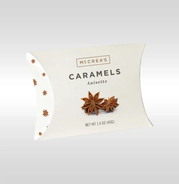 Stylish Custom Pillow Caramel Boxes for Wholesale Needs