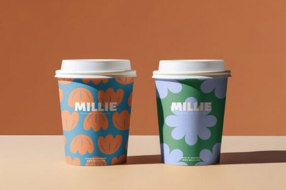 Stylish Floral Coffee Cup Mockup: Editable Design Ideas