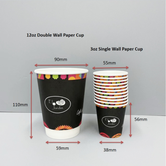 Versatile 125ml Disposable Paper Cups for Hot and Cold Beverages