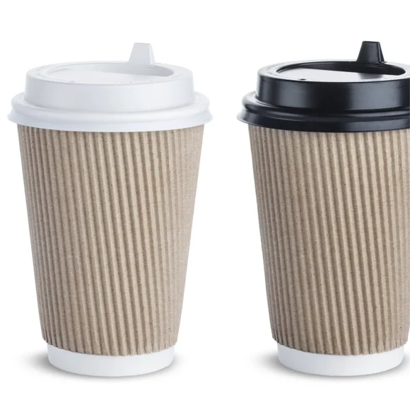 Versatile 12oz Ripple Wall Paper Cups for Hot Beverages