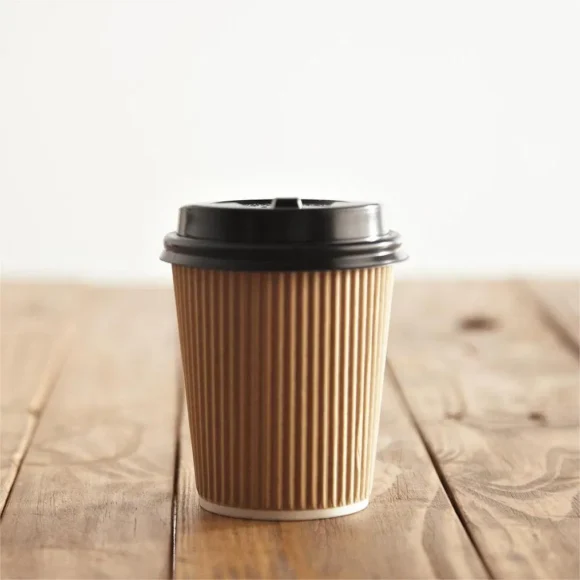 Versatile 12oz Ripple Wall Paper Cups for Hot Beverages